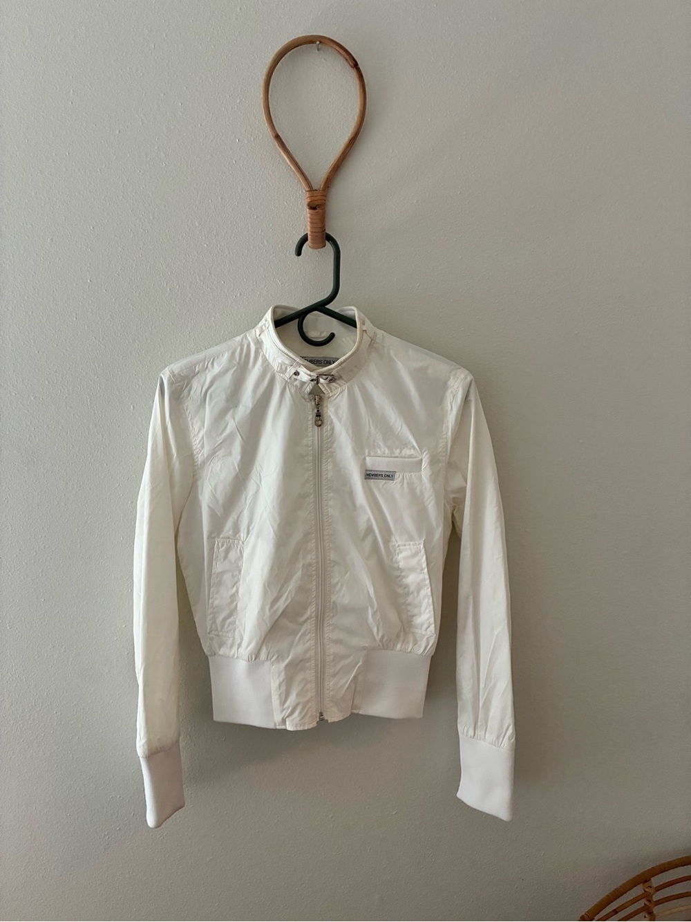 Members Only Women’s Iconic Racer Jacket in White